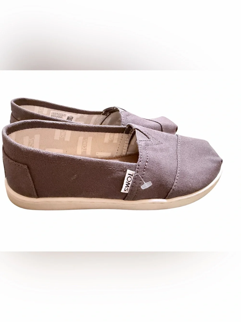 🌼🌟NIB TOMS KIDS Unisex Alpargata Canvas Slip-On Shoes in Mauve. Size 2.5